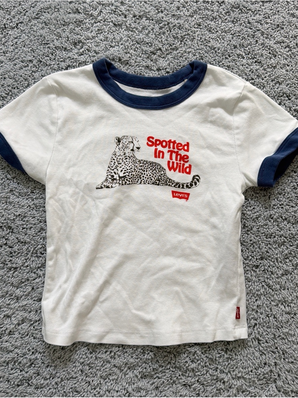 Levi's 'Spotted in the Wild' White & Navy Ringer Tee